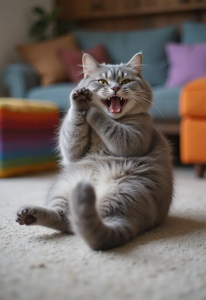 30+ Cute British Shorthair Cat Pictures Every Cat Lover Will Adore - 6. Silly Antics