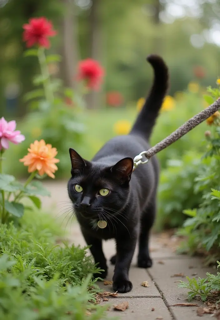 30 Egyptian Mau Cat Black Edition Photos for Fans - 13. Outdoor Adventures