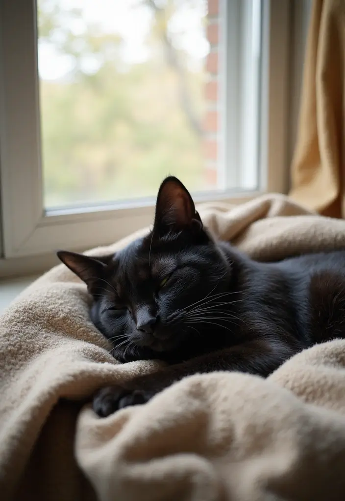 30 Egyptian Mau Cat Black Edition Photos for Fans - 22. The Joy of Napping