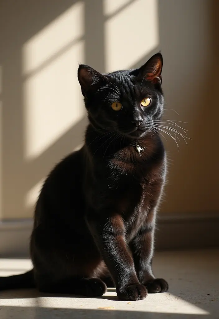 30 Egyptian Mau Cat Black Edition Photos for Fans - 27. The Play of Light