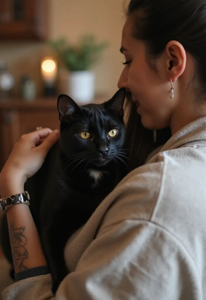 30 Egyptian Mau Cat Black Edition Photos for Fans - 30. The Loving Bond