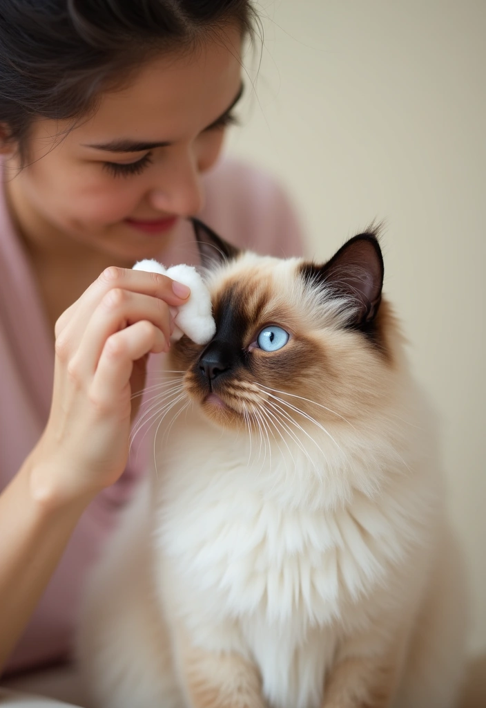 30 Himalayan Cat Grooming and Care Tips for New Owners - 7. Ear and Eye Cleaning