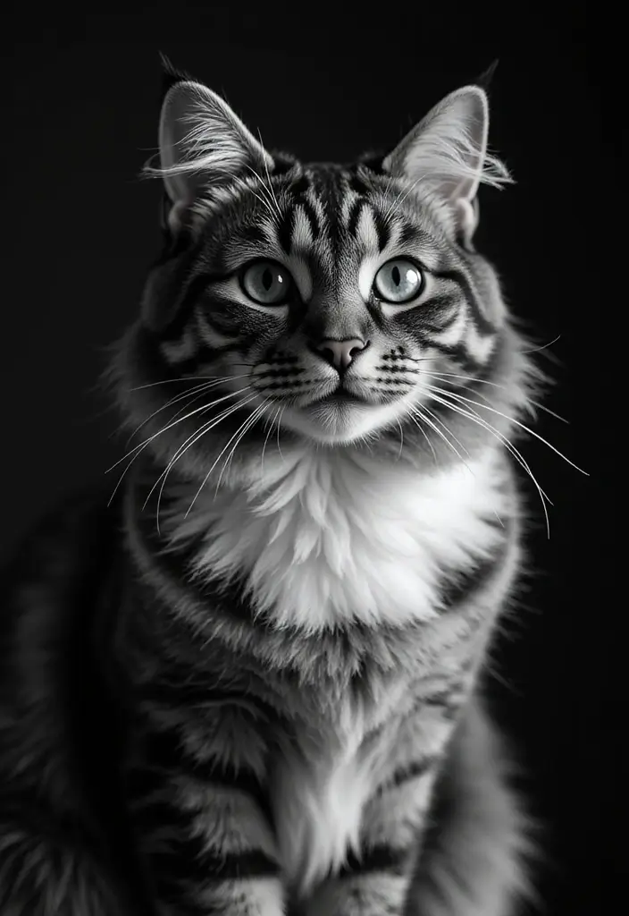 30 Tabby Persian Cat Photos That Will Inspire You - 18. Artistic Black and White