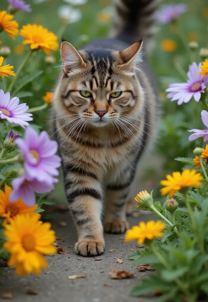 30 Tabby Persian Cat Photos That Will Inspire You - 20. Cat and Nature