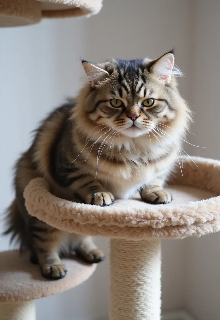 30 Tabby Persian Cat Photos That Will Inspire You - 21. The Iconic Cat Tree