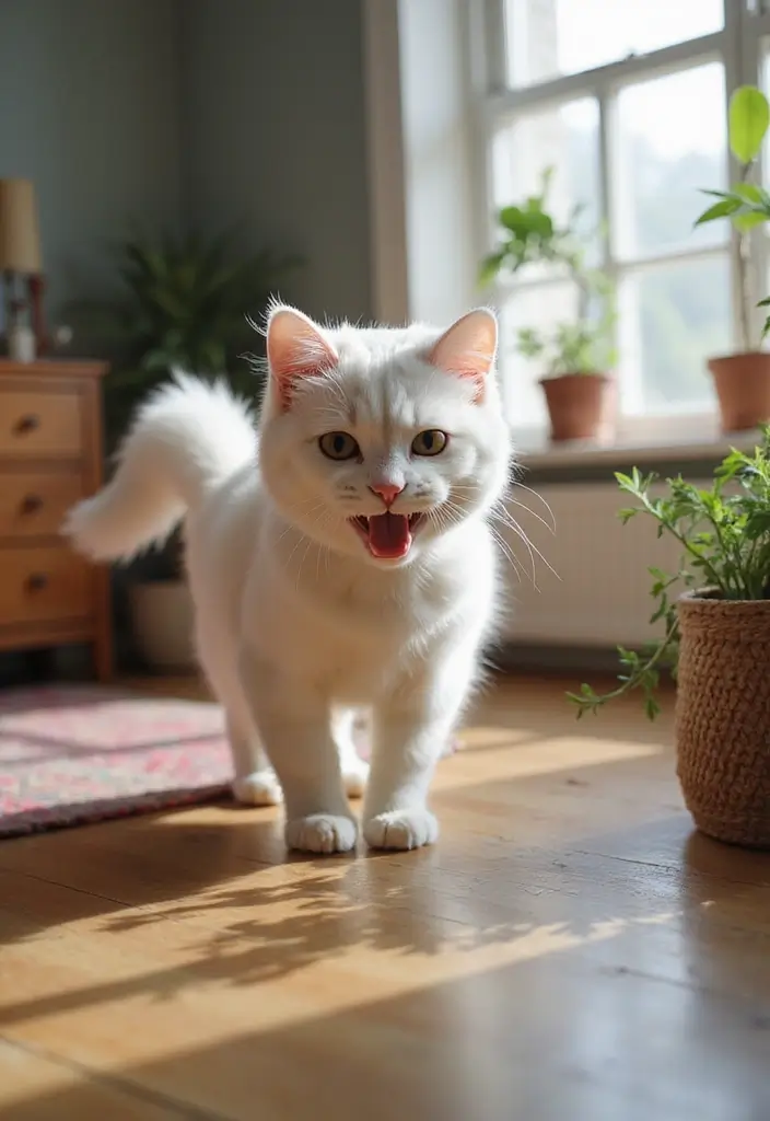 30 Turkish Angora Cat Facts and Cute Photos - 19. Adaptable to Living Spaces