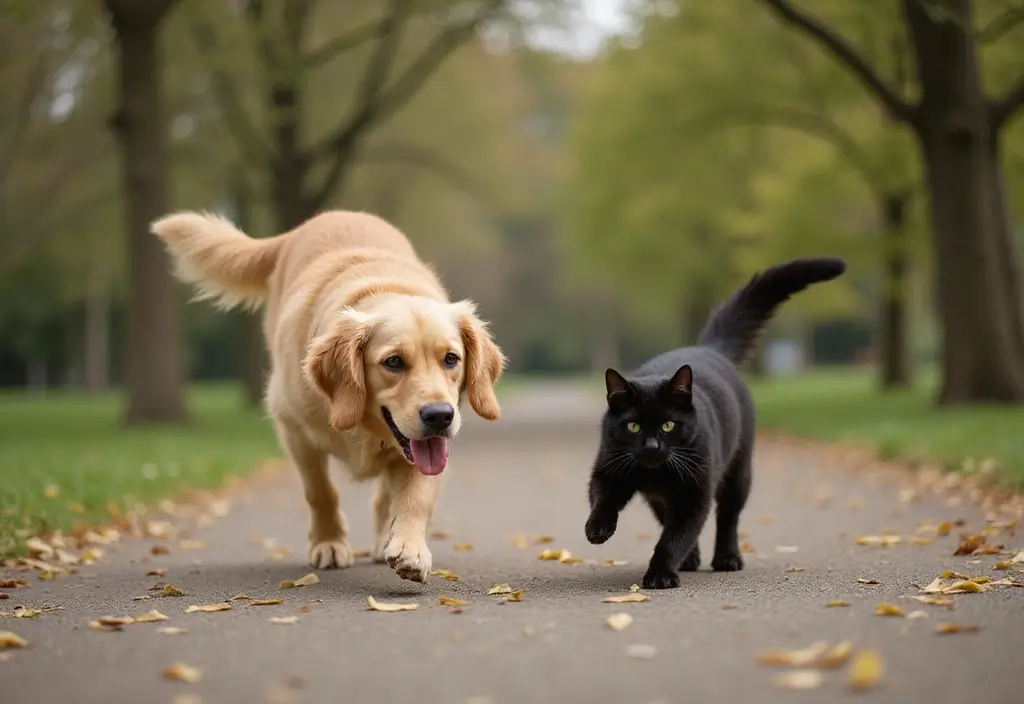15 Adorable Photos of a Black Cat and Golden Retriever That Will Melt Your Heart! 7 15 Adorable Photos of a Black Cat and Golden Retriever That Will Melt Your Heart! - 7. Adventurous Outings