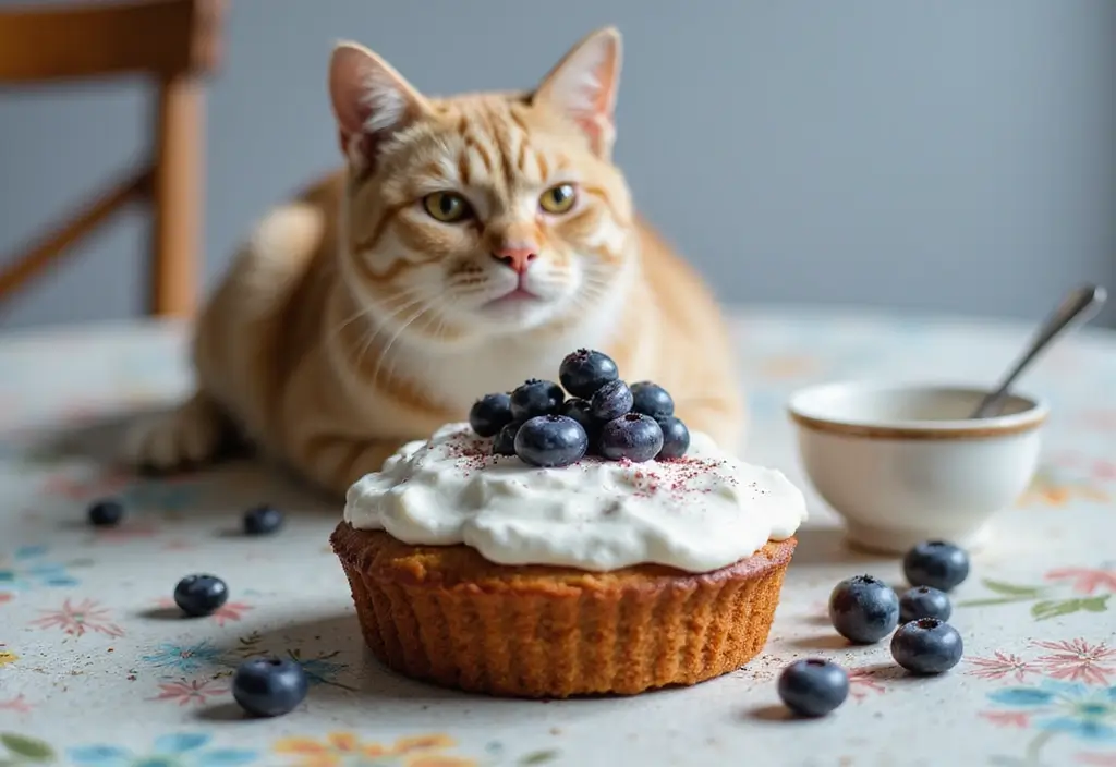50 Cat Birthday Cake Ideas for Pet Lovers - 5. Blueberry Bliss Cake