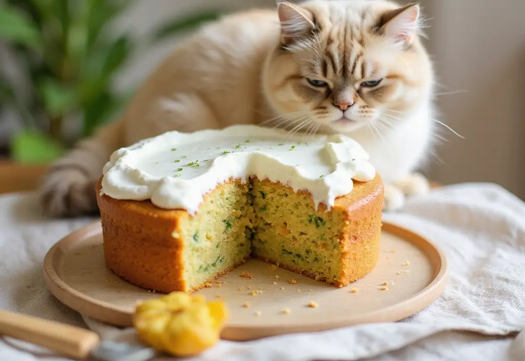 50 Cat Birthday Cake Ideas for Pet Lovers - 8. Zucchini and Egg Cake