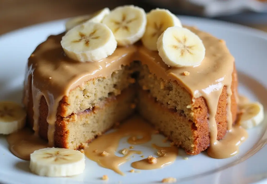 50 Cat Birthday Cake Ideas for Pet Lovers - 9. Peanut Butter and Banana Cake