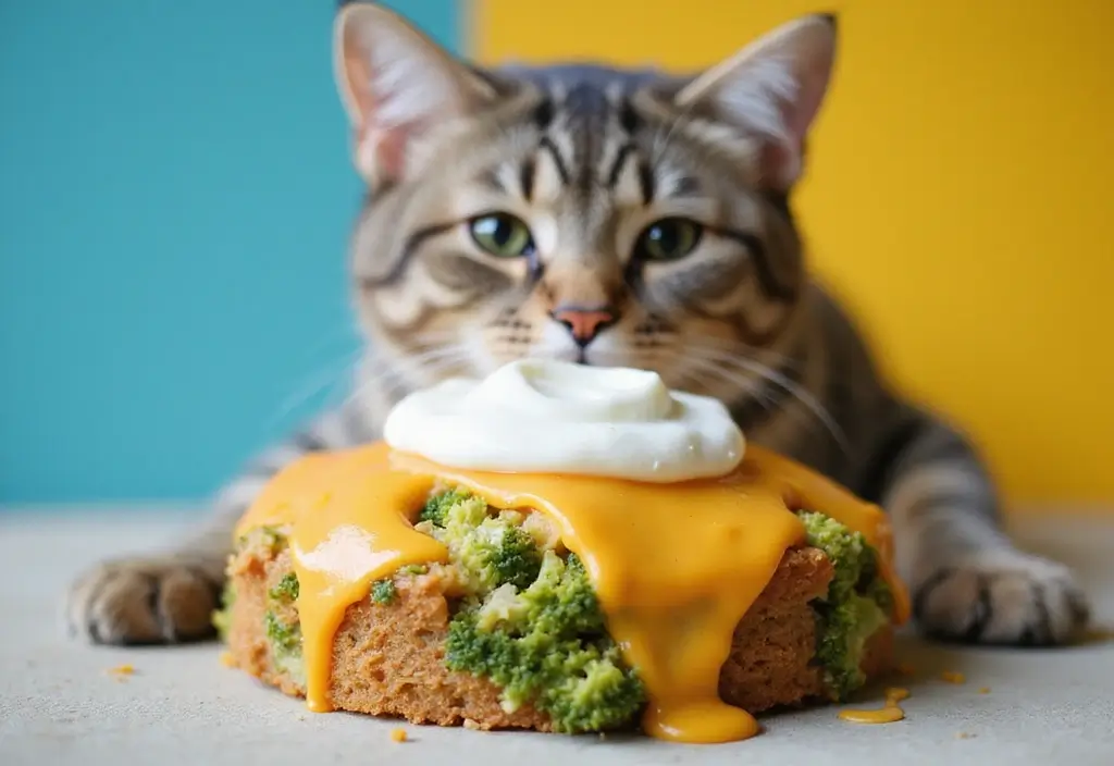 50 Cat Birthday Cake Ideas for Pet Lovers - 21. Cheddar and Broccoli Cake