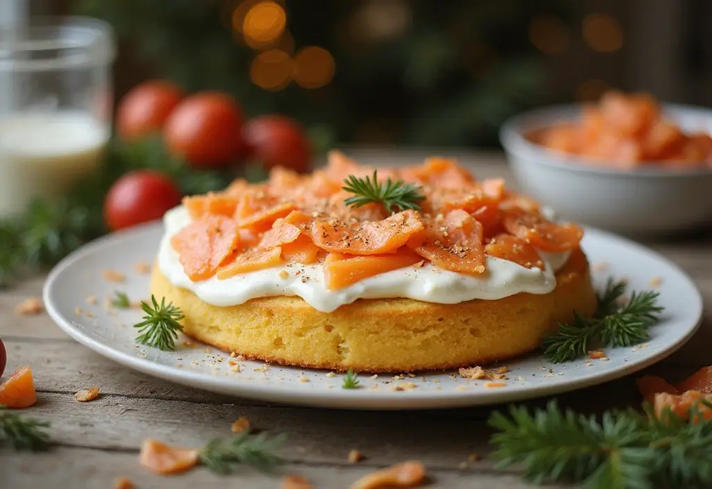 50 Cat Birthday Cake Ideas for Pet Lovers - 34. Salmon and Egg Cake