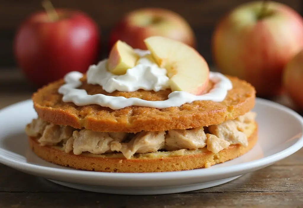 50 Cat Birthday Cake Ideas for Pet Lovers - 43. Chicken and Apple Cake