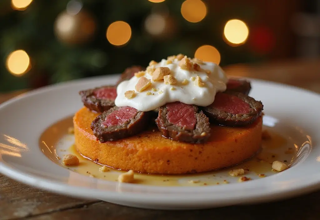 50 Cat Birthday Cake Ideas for Pet Lovers - 47. Steak and Sweet Potato Cake