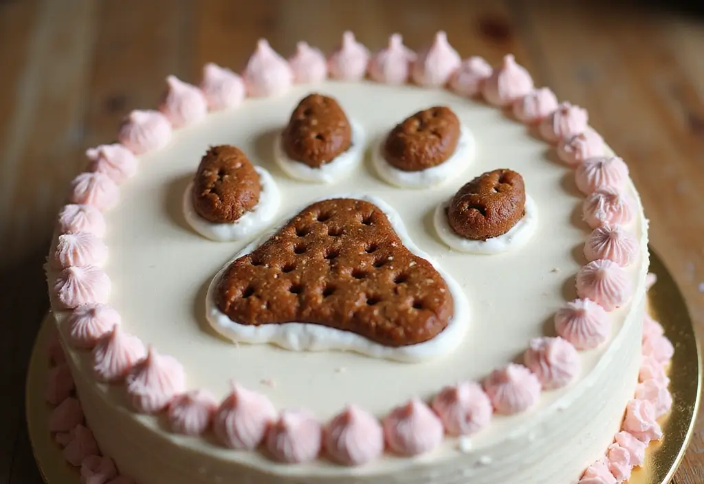 50 Cat Birthday Cake Ideas for Pet Lovers - 50. Birthday Paw Print Cake